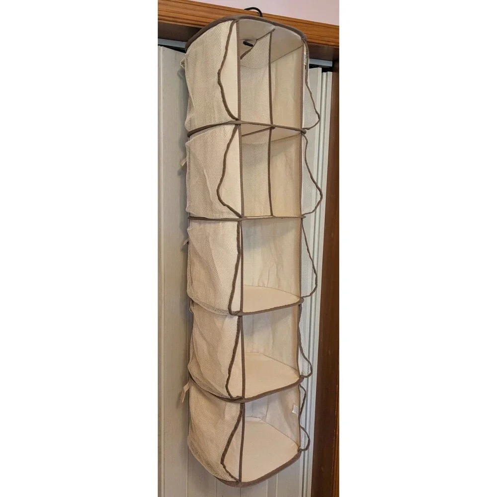 Dazz 6 Shelf Hanging Closet Storage Organizer Heavy Duty Fabric & Hanging Hook
